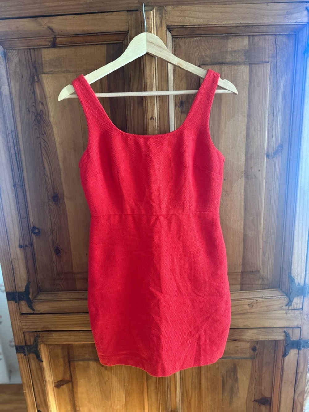 Ann Taylor Petite Red Sleeveless Sheath Dress 2P